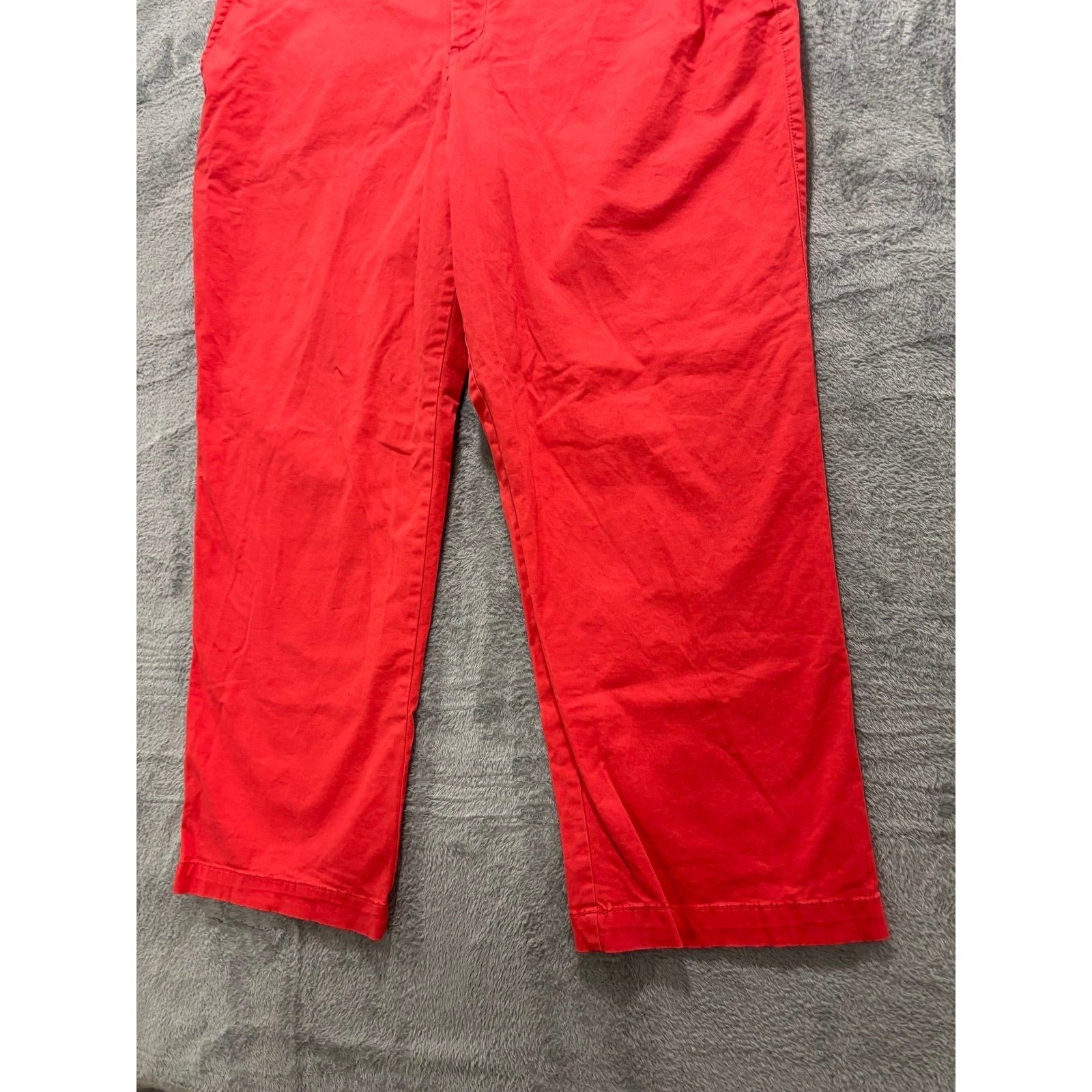 GAP Womens 18 Red Chino Pants Relaxed Crop Casual Preppy