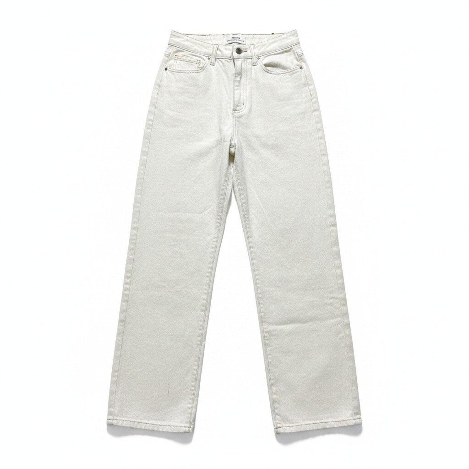 Cotton On Womens 2 Cream Loose Straight Leg Jeans Denim Casual Boho