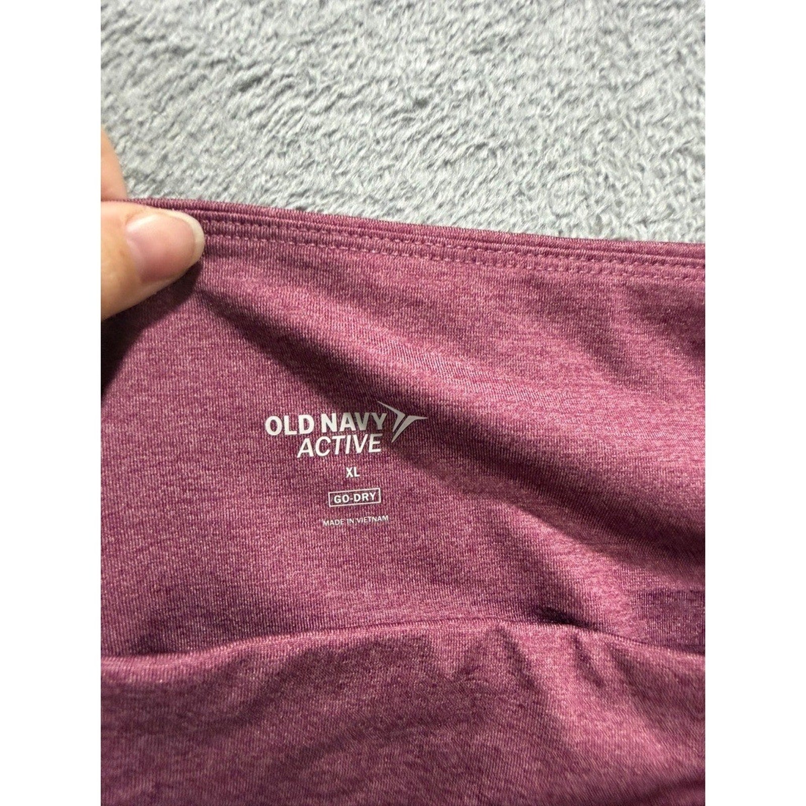 Old Navy Active Go-Dry Colorblock High Rise Leggings XL Plum Mauve Workout