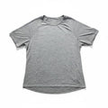 Athletex Womens 1X Gray Heather Mesh Yoke Crewneck Tee Athleisure Casual Shirt