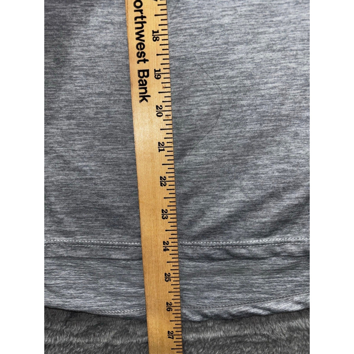 Athletex Womens 1X Gray Heather Mesh Yoke Crewneck Tee Athleisure Casual Shirt