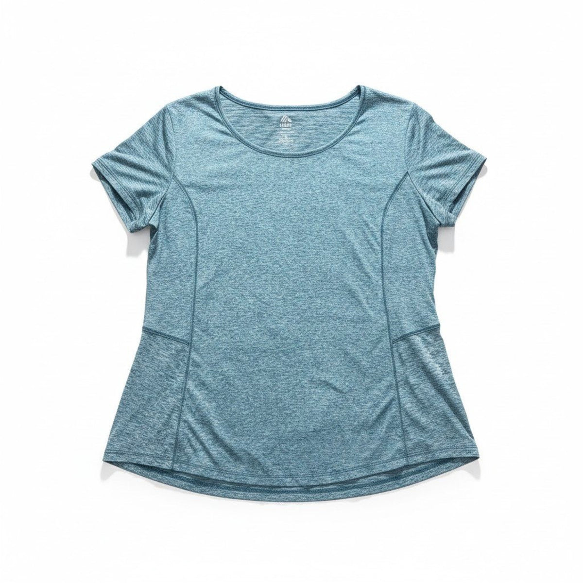 RBX Womens XL Blue Gray Heather Crewneck Tee Athleisure Casual Short Sleeve Top