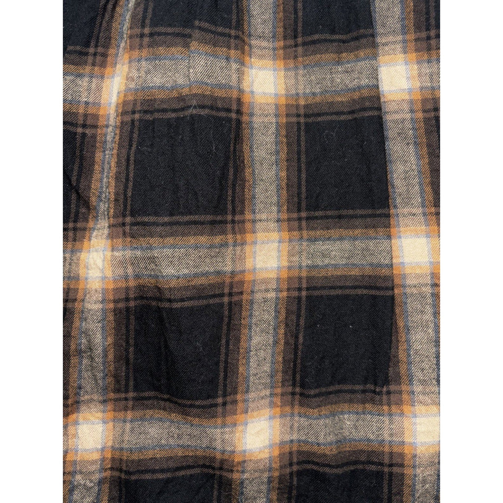 Time and Tru Womens XL Lot of 2 Tops Plaid Flutter Sleeve Top Black Tee Casual