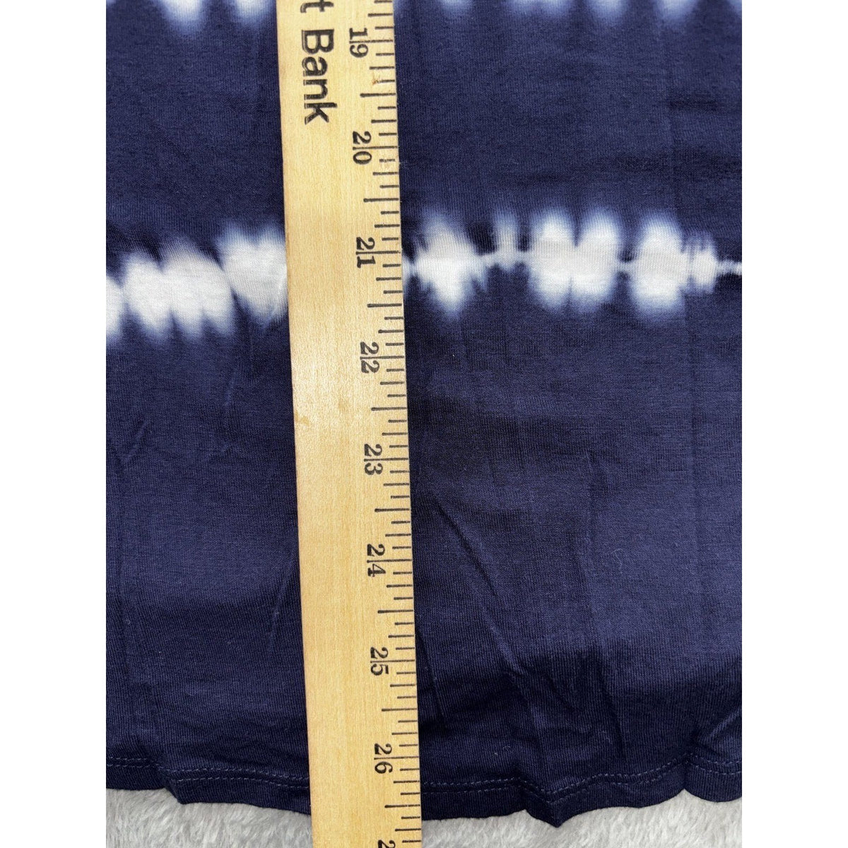 Time and Tru Womens XL Navy Blue Tie Dye Tee Casual Coastal