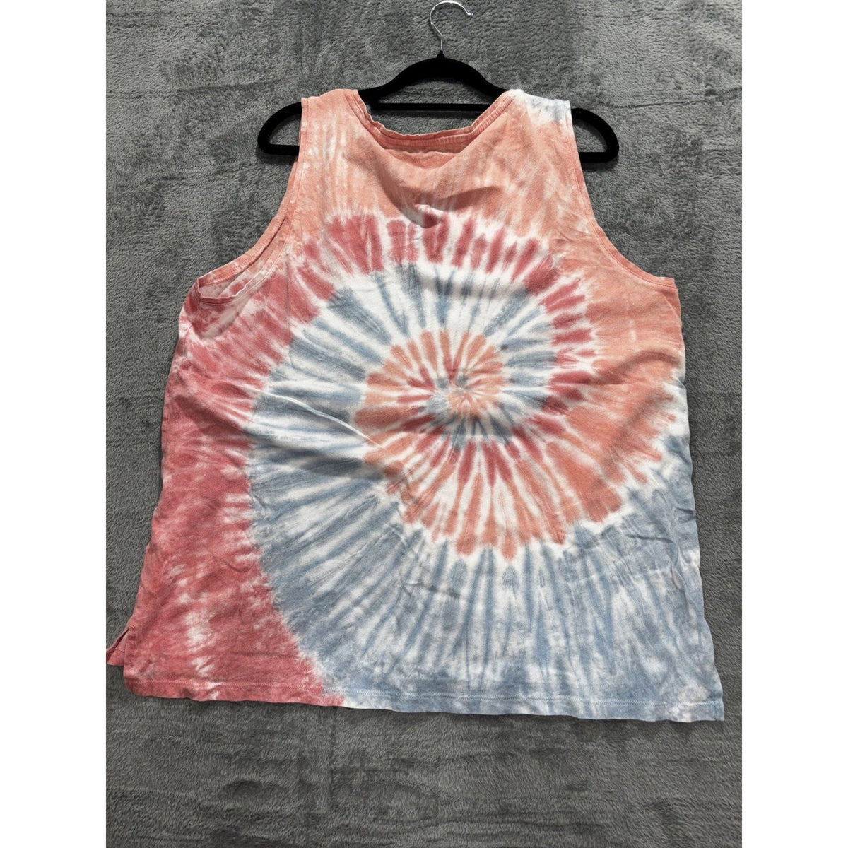 Old Navy Womens XL Red Blue Tie Dye V-Neck Tank Top Casual Boho