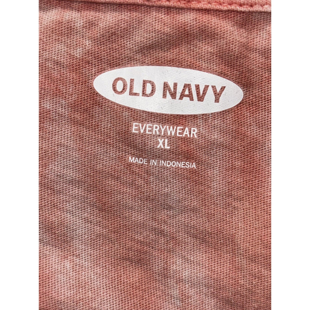 Old Navy Womens XL Red Blue Tie Dye V-Neck Tank Top Casual Boho