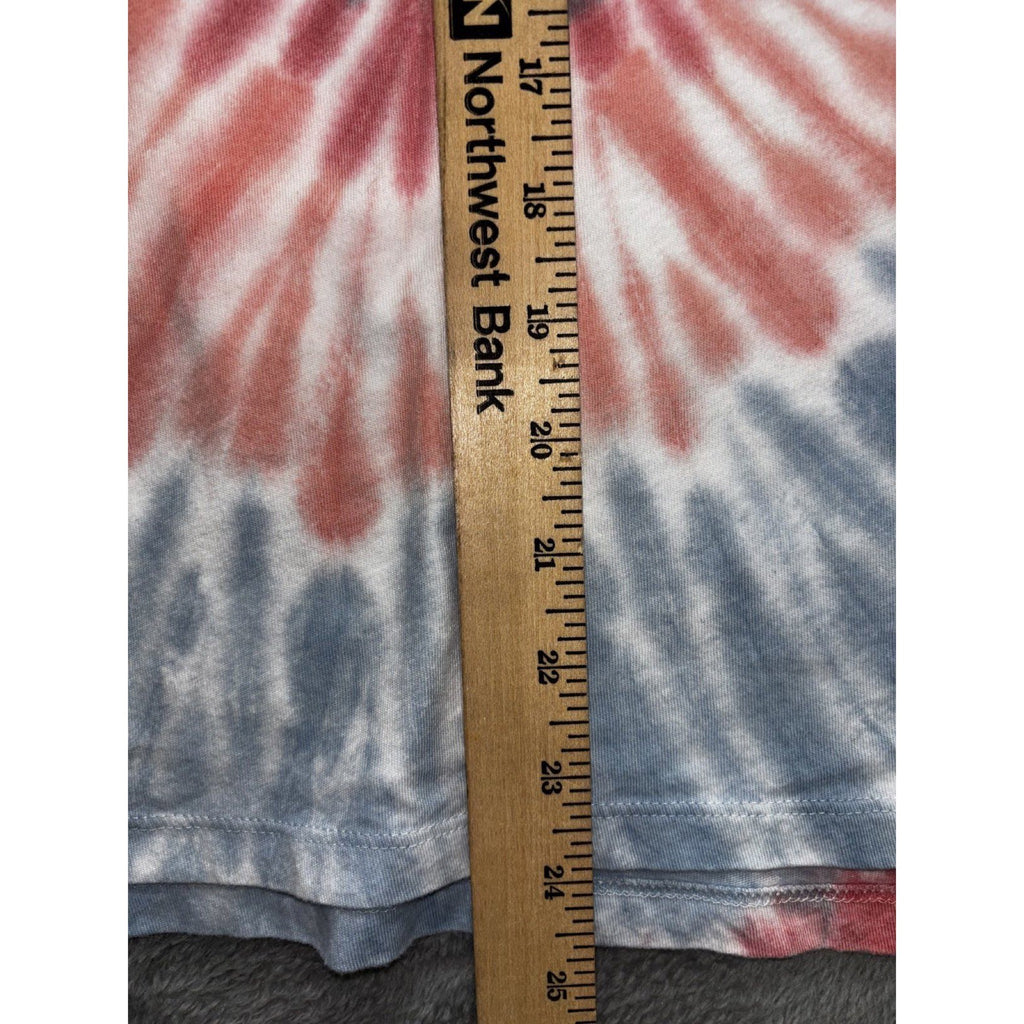 Old Navy Womens XL Red Blue Tie Dye V-Neck Tank Top Casual Boho