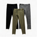 Time and Tru SO Womens L Leggings Bundle 3 Pairs Black Gray Olive Athleisure