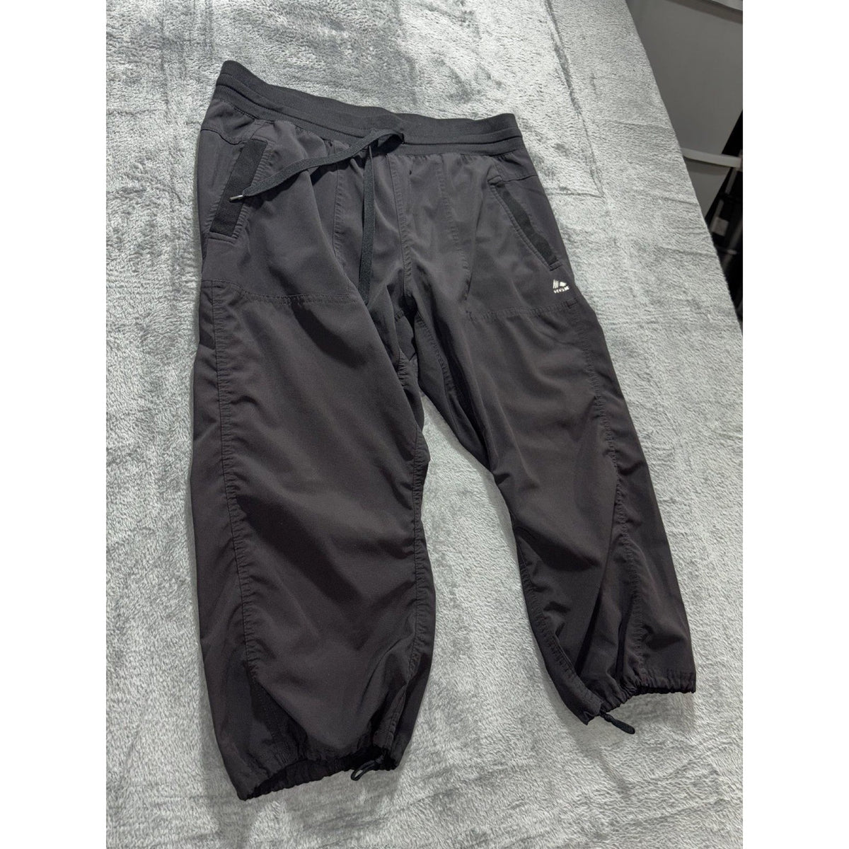 RBX Womens L Black Athletic Capri Joggers Casual Athleisure