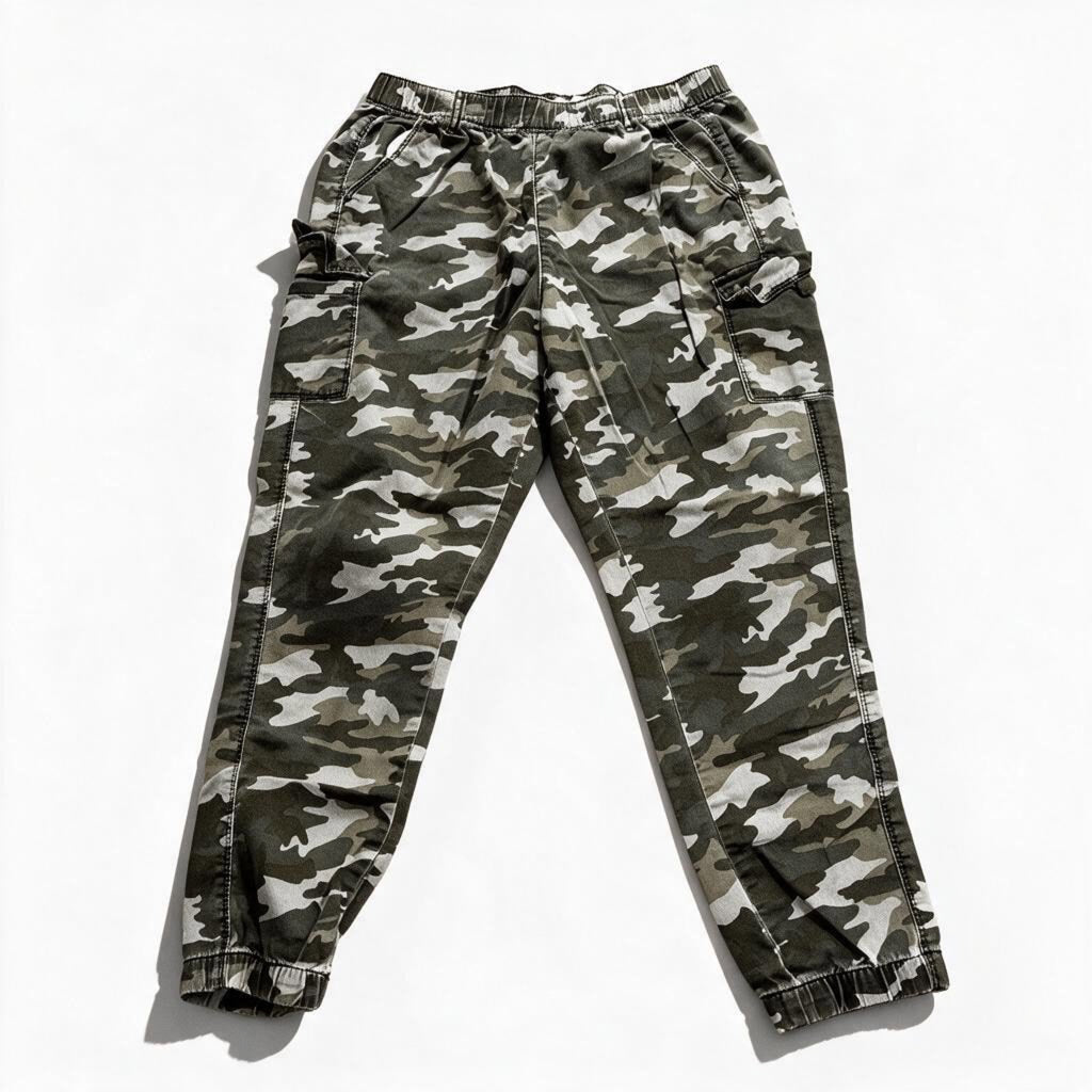 Justice Girls 18 Plus Olive Camo Cargo Joggers Casual Cozy
