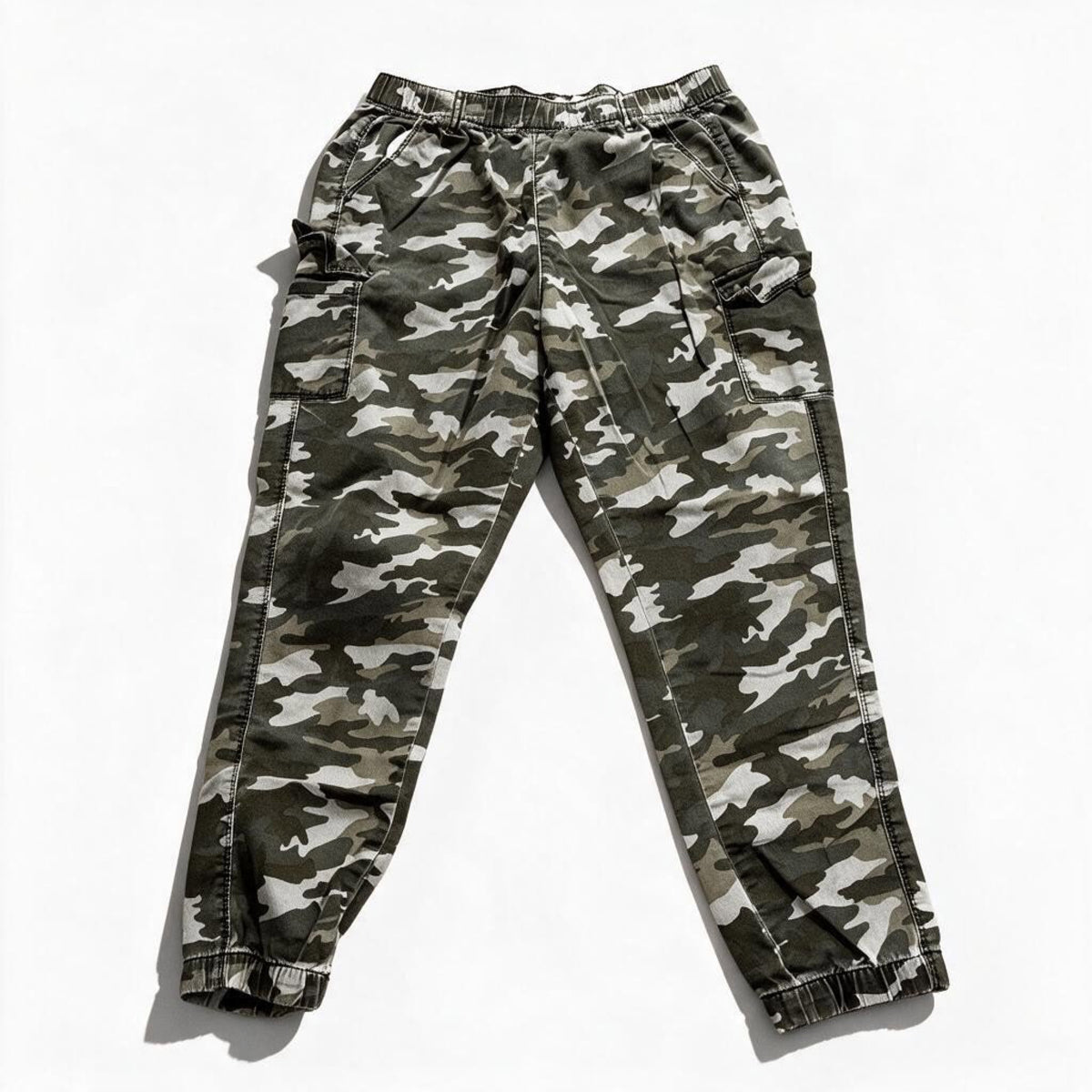 Justice Girls 18 Plus Olive Camo Cargo Joggers Casual Cozy