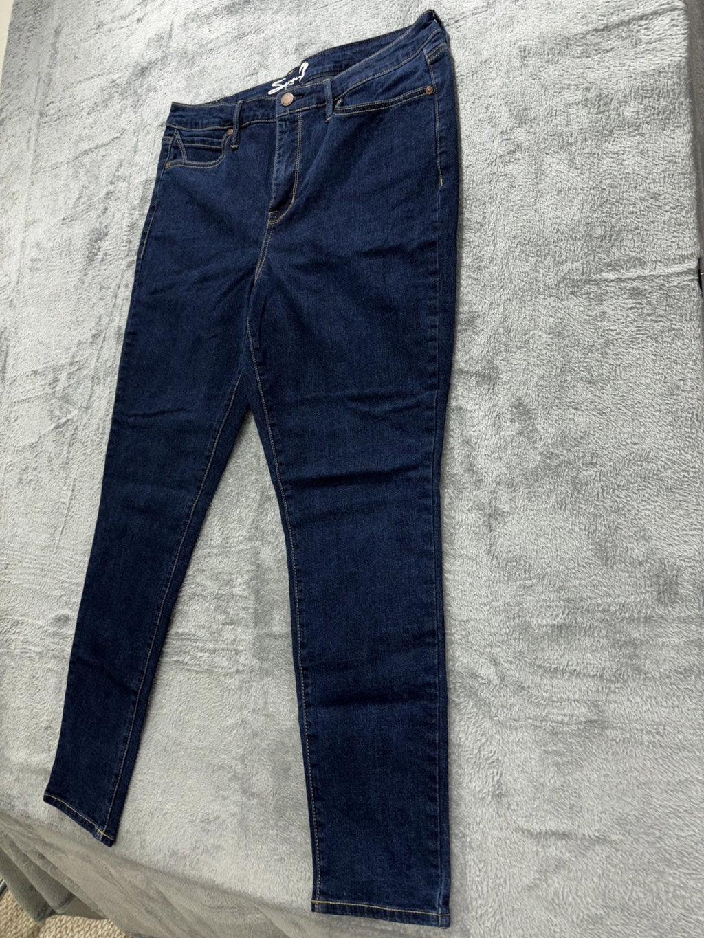 Seven7 Womens 14 Dark Wash Skinny Jeans Casual Classic