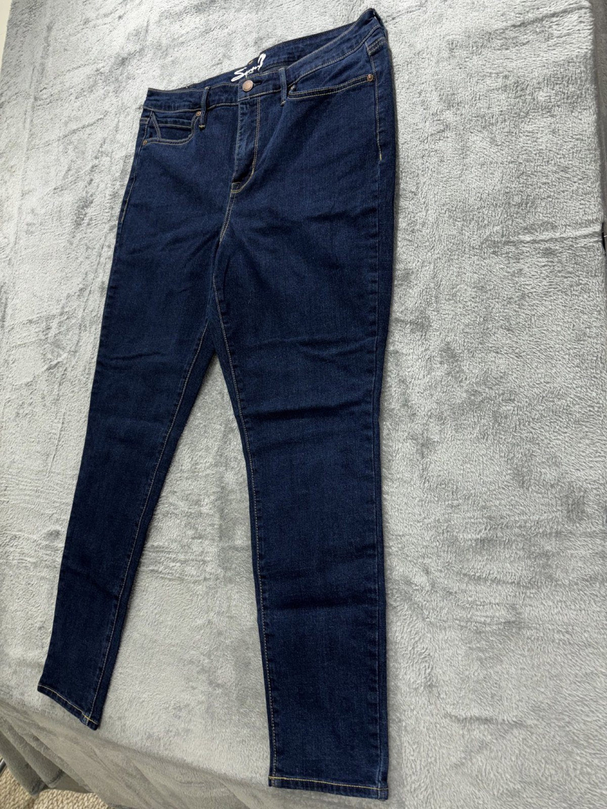 Seven7 Womens 14 Dark Wash Skinny Jeans Casual Classic