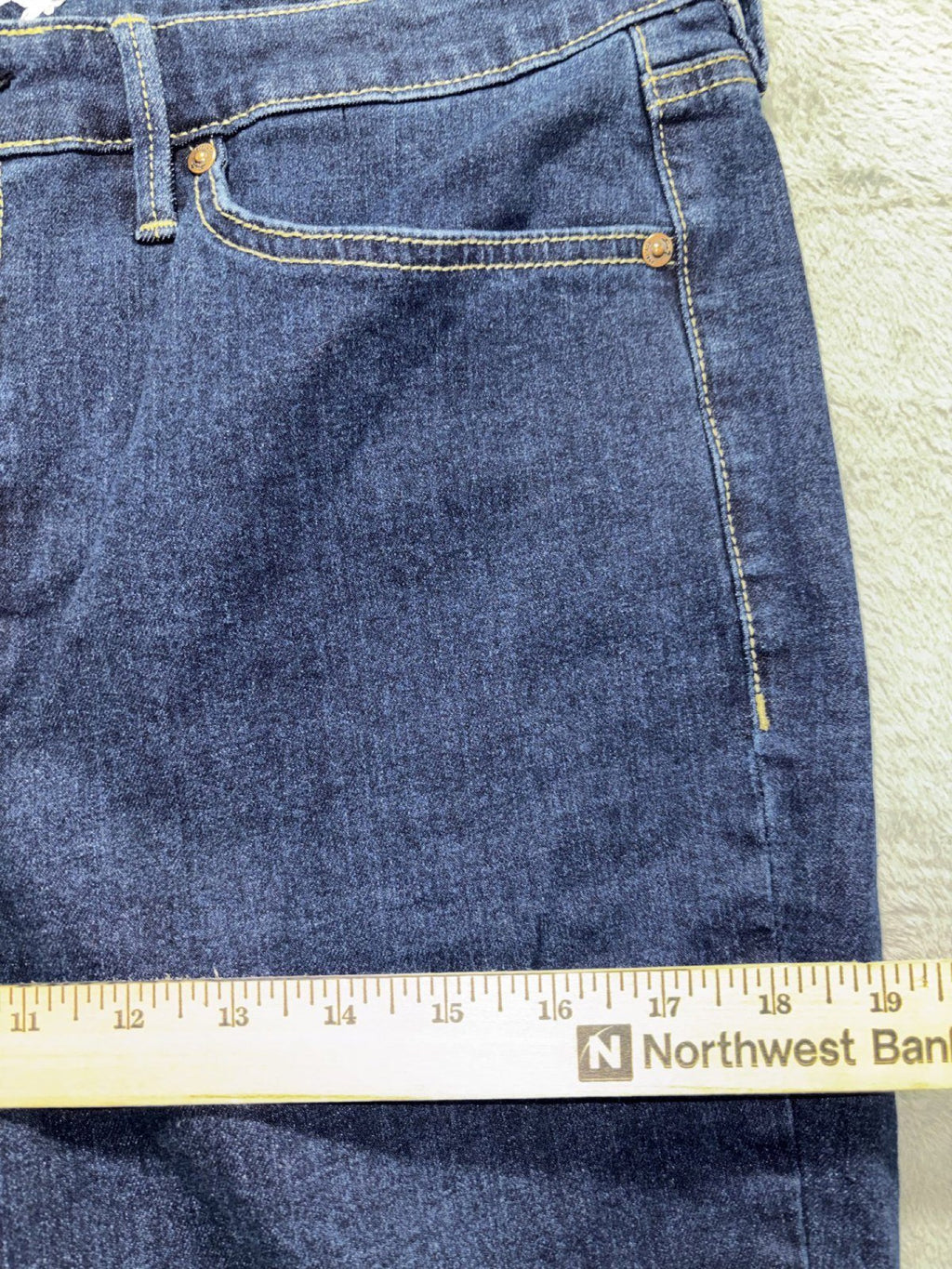 Seven7 Womens 14 Dark Wash Skinny Jeans Casual Classic