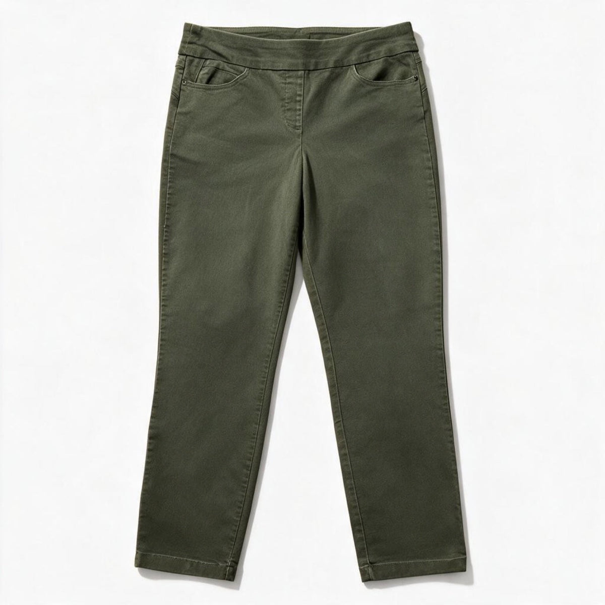 Napa Valley Womens 10P Olive Pull On Stretch Pants Casual Classic