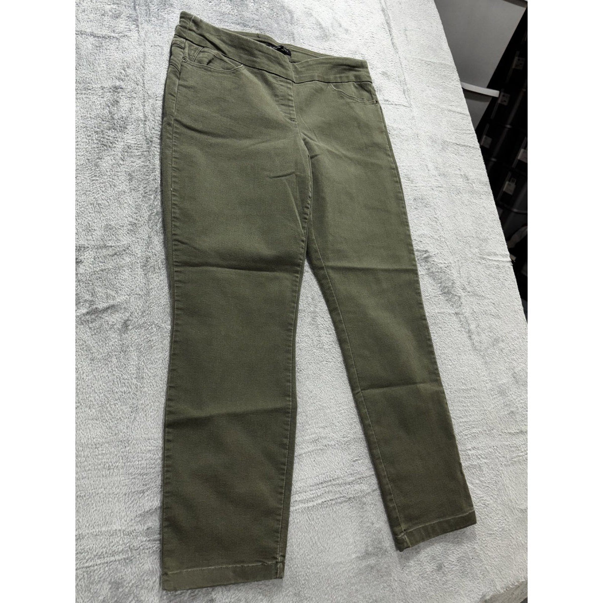Napa Valley Womens 10P Olive Pull On Stretch Pants Casual Classic