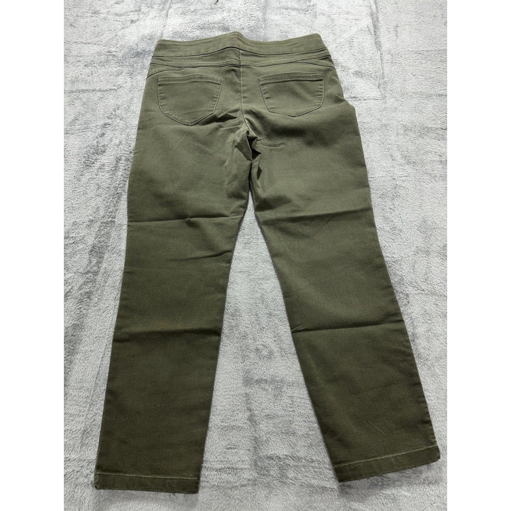 Napa Valley Womens 10P Olive Pull On Stretch Pants Casual Classic