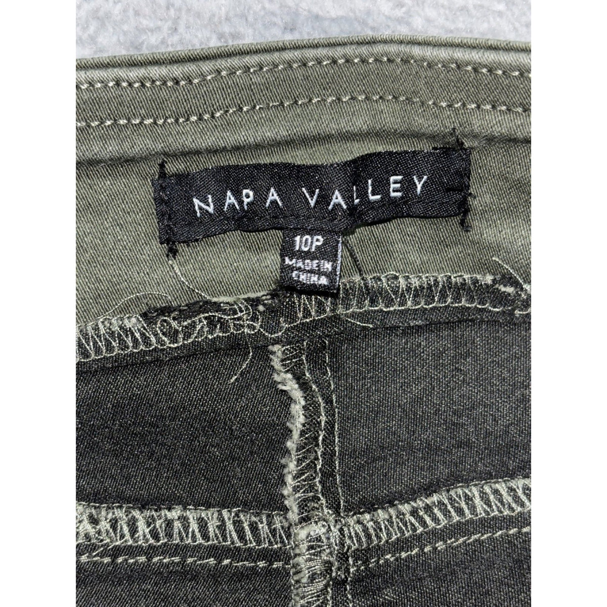 Napa Valley Womens 10P Olive Pull On Stretch Pants Casual Classic