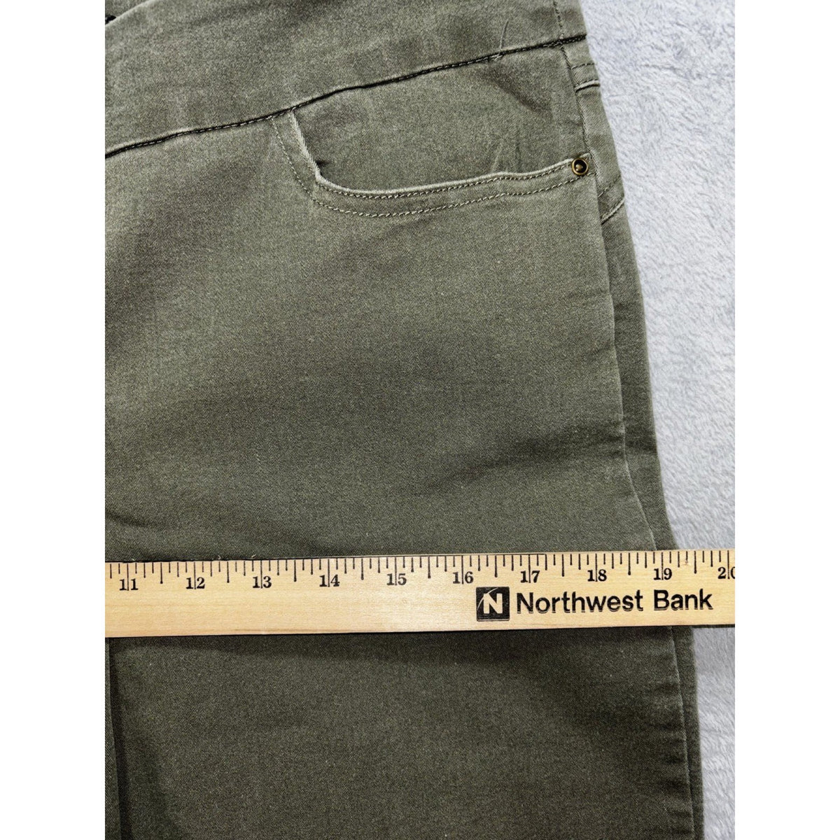 Napa Valley Womens 10P Olive Pull On Stretch Pants Casual Classic