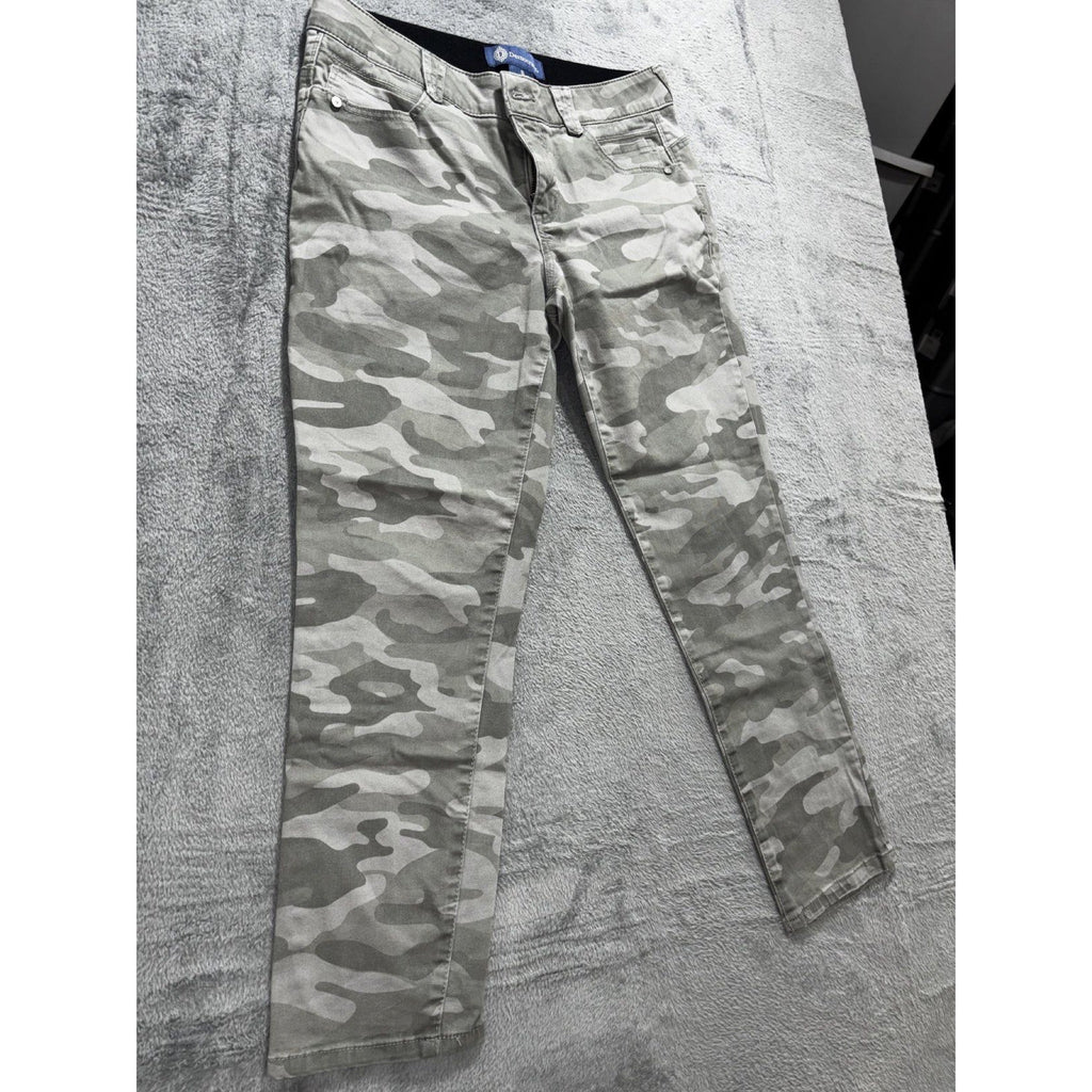 Democracy Womens 8 Gray Camo Skinny Pants Casual Athleisure