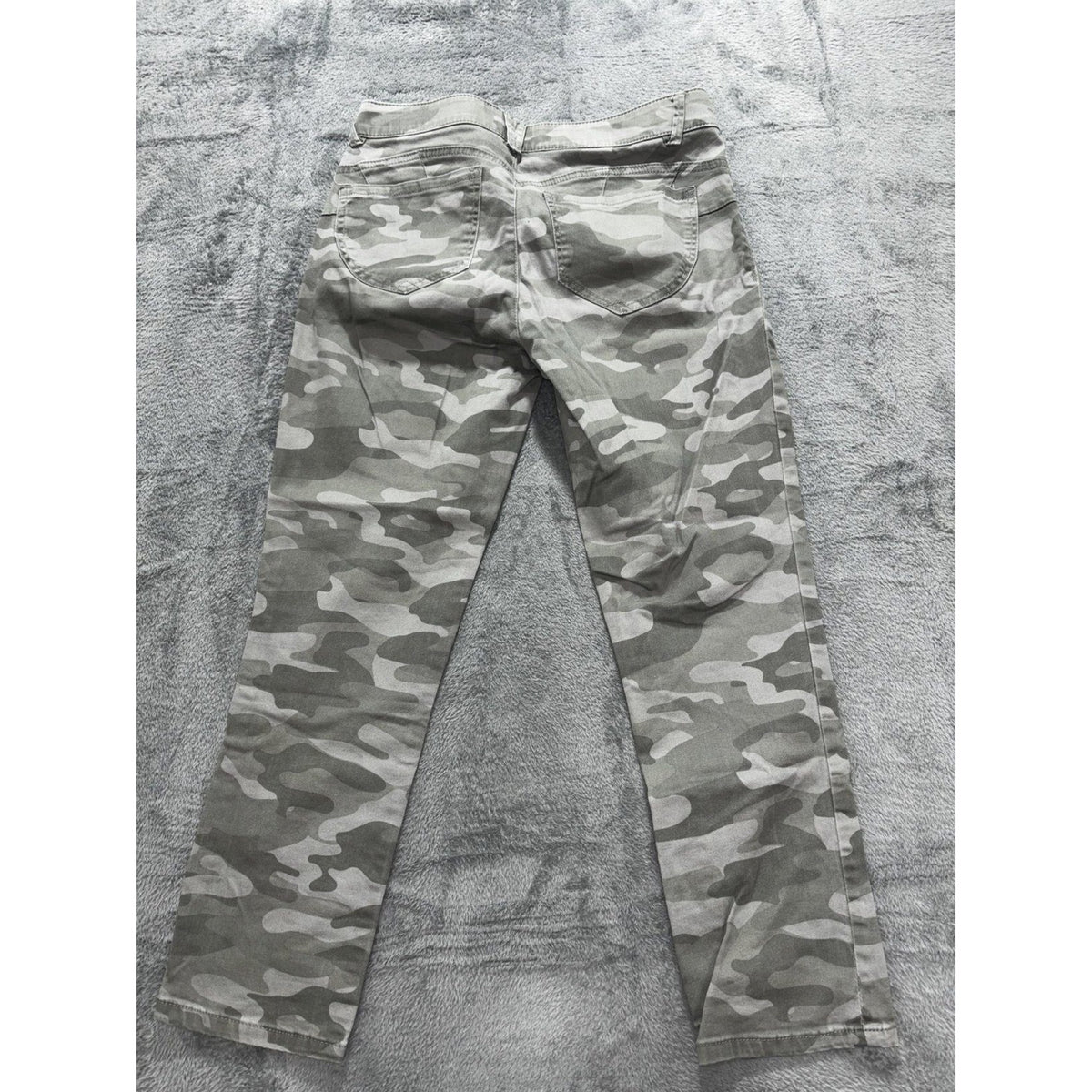 Democracy Womens 8 Gray Camo Skinny Pants Casual Athleisure