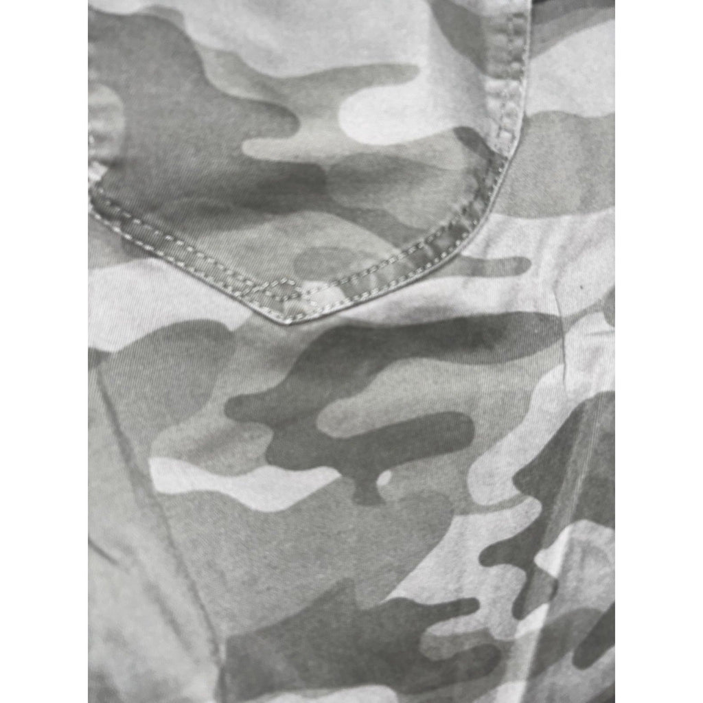 Democracy Womens 8 Gray Camo Skinny Pants Casual Athleisure