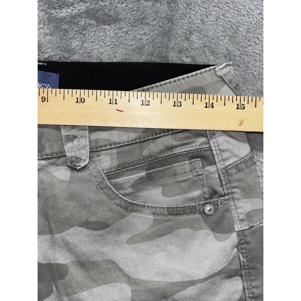 Democracy Womens 8 Gray Camo Skinny Pants Casual Athleisure