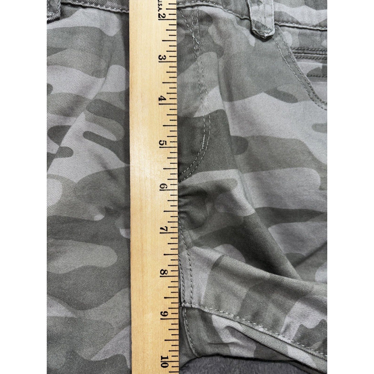 Democracy Womens 8 Gray Camo Skinny Pants Casual Athleisure
