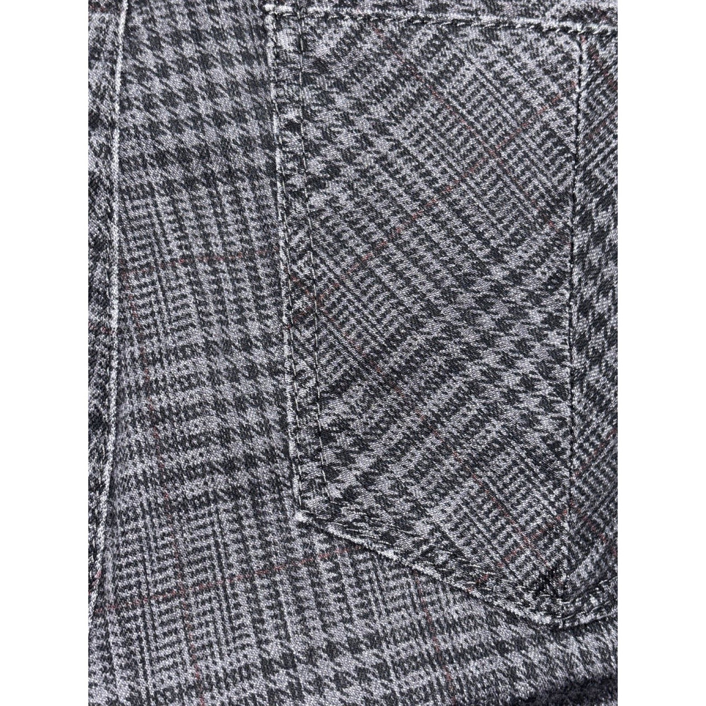 Democracy Womens 8 Charcoal Plaid Skinny Pants Casual Preppy