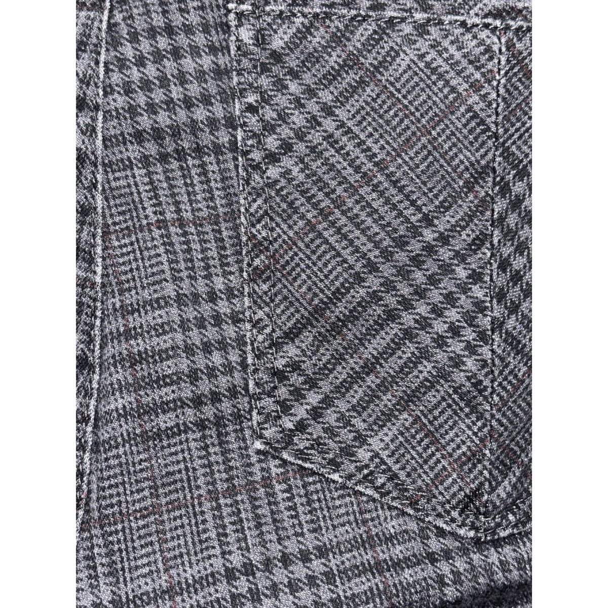 Democracy Womens 8 Charcoal Plaid Skinny Pants Casual Preppy
