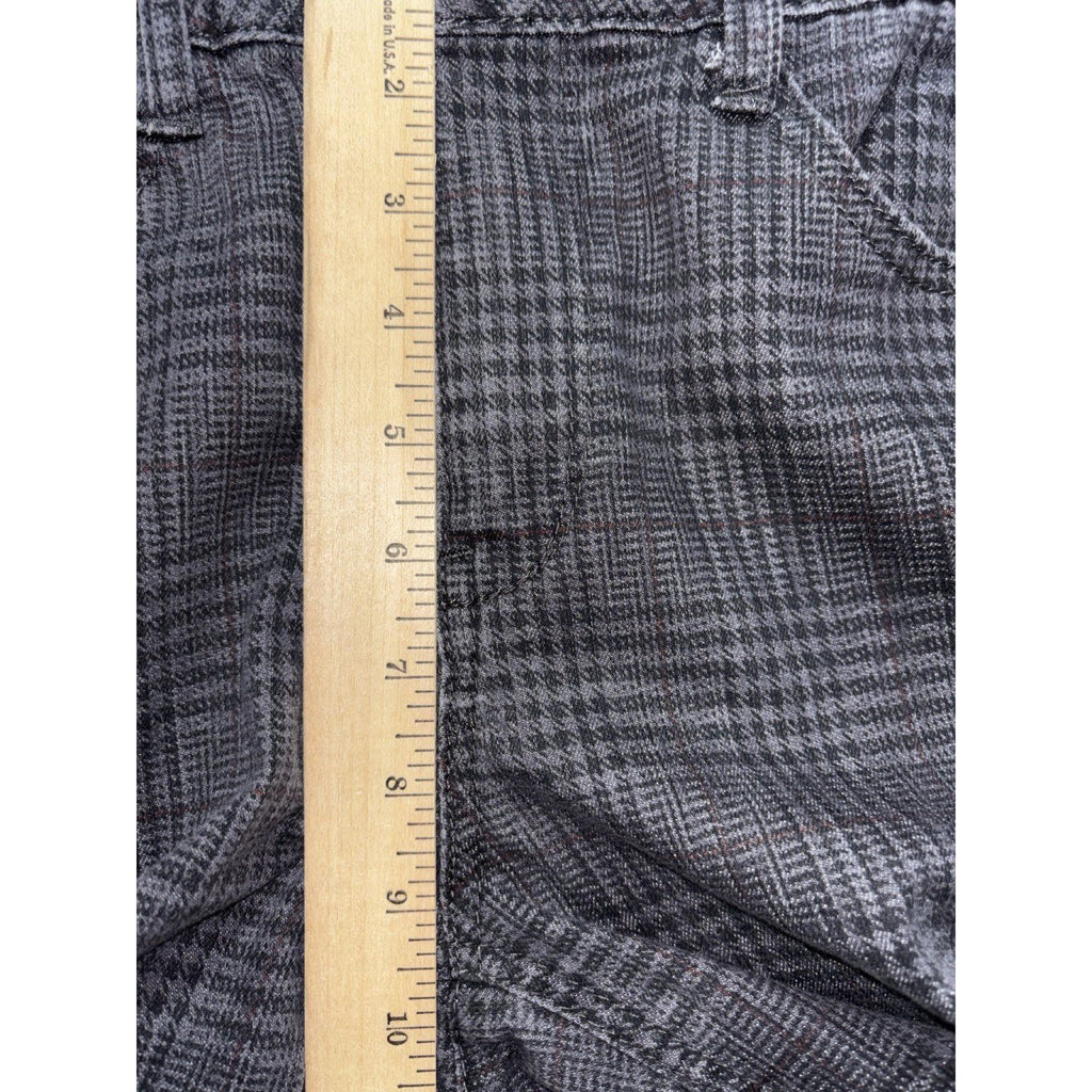 Democracy Womens 8 Charcoal Plaid Skinny Pants Casual Preppy