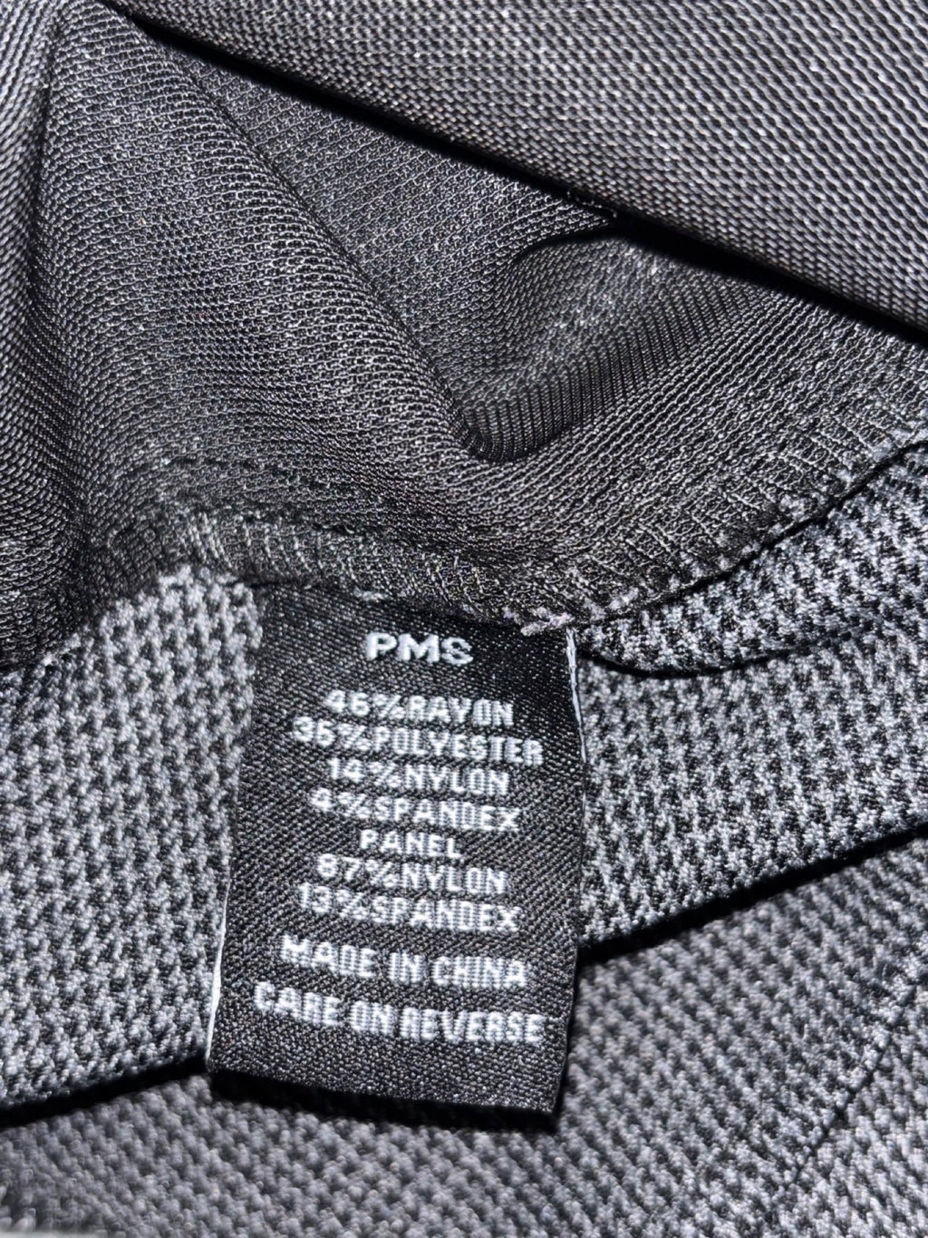 Briggs Womens Petite M Charcoal Houndstooth Pull On Pants Casual Office