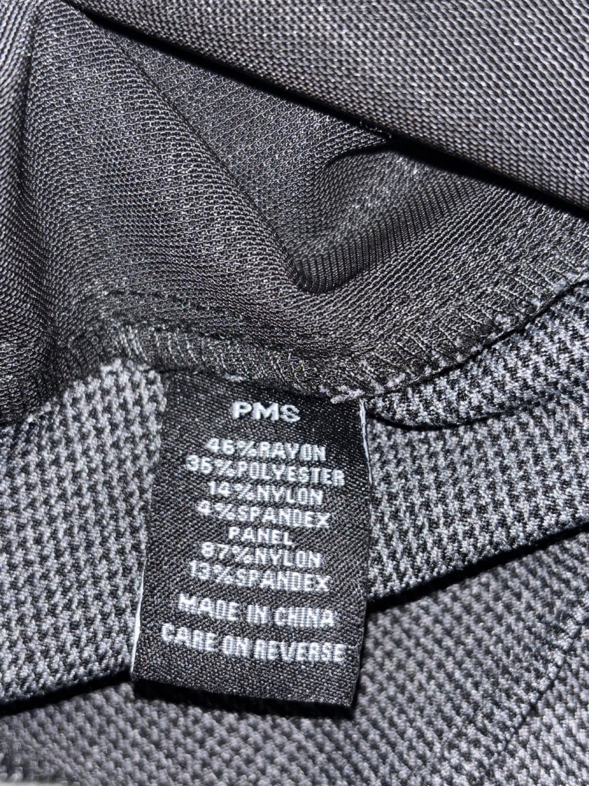Briggs Womens Petite M Charcoal Houndstooth Pull On Pants Casual Office