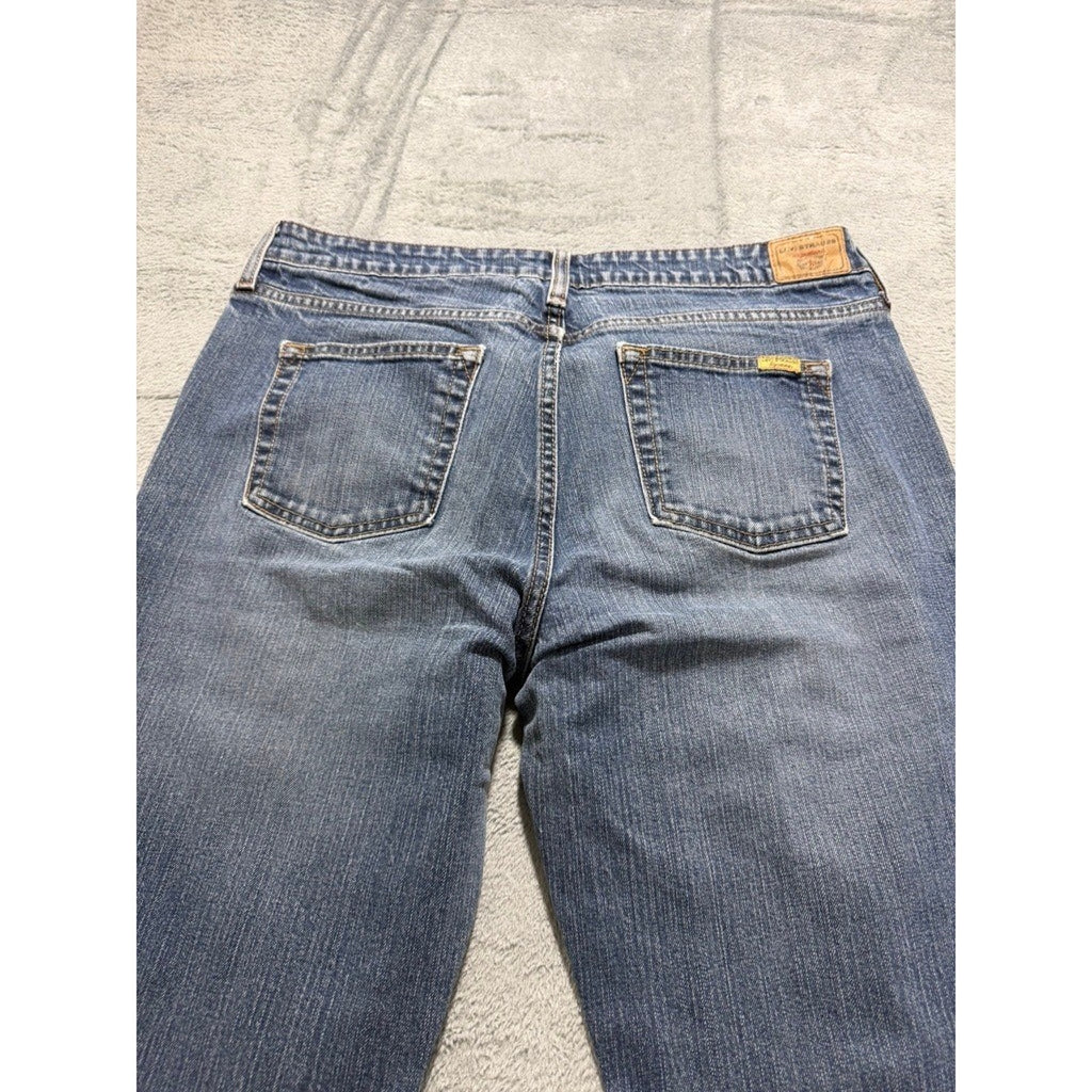 Levi Strauss Signature Womens Low Rise Bootcut Jeans Medium Wash Blue Denim