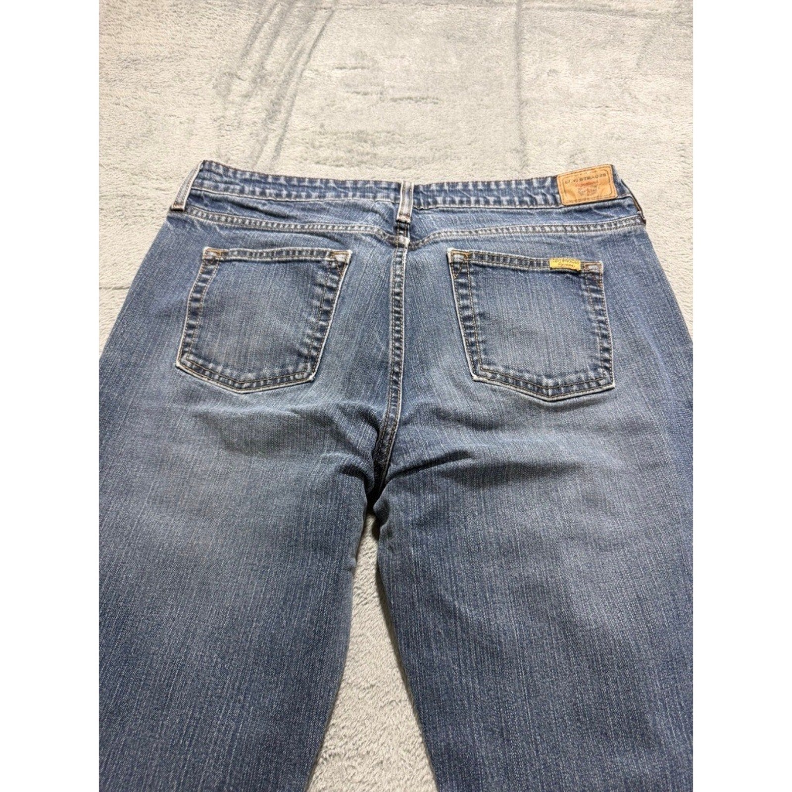 Levi Strauss Signature Womens Low Rise Bootcut Jeans Medium Wash Blue Denim