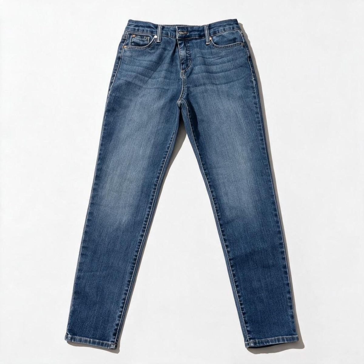 Bandolino Womens 8 Blue Mandie Skinny Jeans Casual Coastal