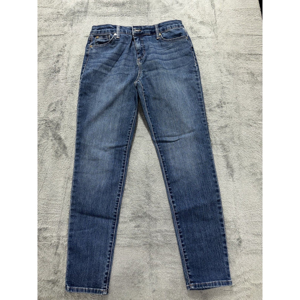 Bandolino Womens 8 Blue Mandie Skinny Jeans Casual Coastal