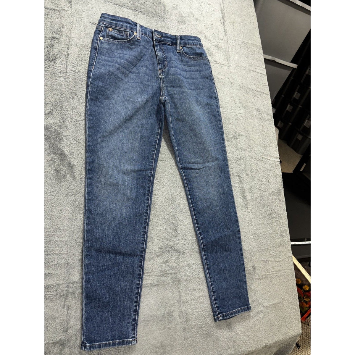 Bandolino Womens 8 Blue Mandie Skinny Jeans Casual Coastal