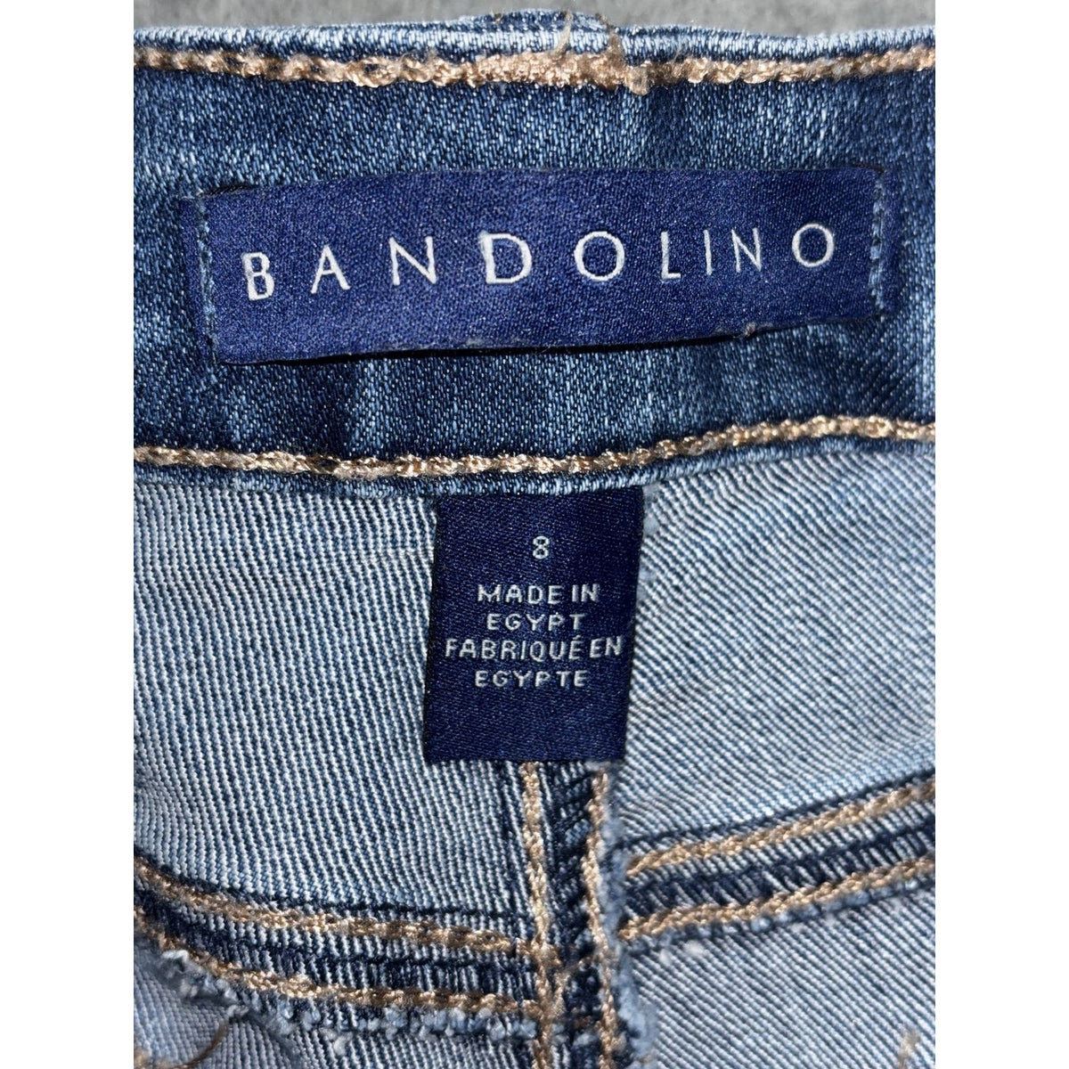 Bandolino Womens 8 Blue Mandie Skinny Jeans Casual Coastal
