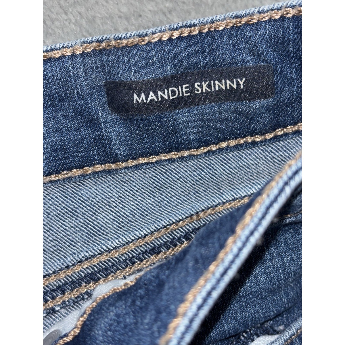 Bandolino Womens 8 Blue Mandie Skinny Jeans Casual Coastal