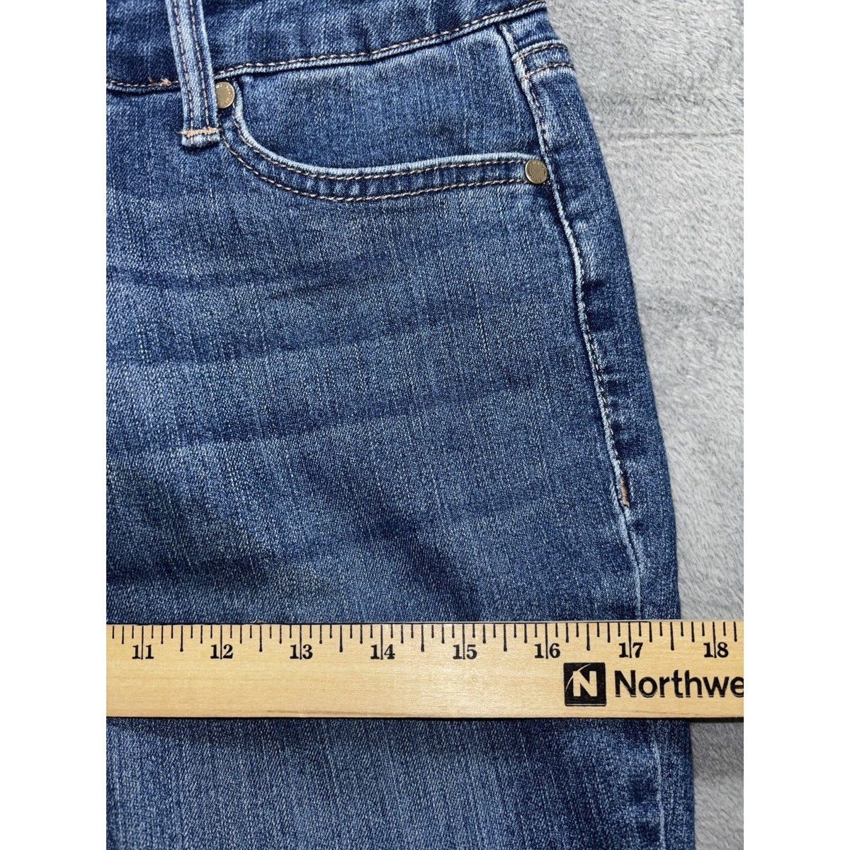 Bandolino Womens 8 Blue Mandie Skinny Jeans Casual Coastal