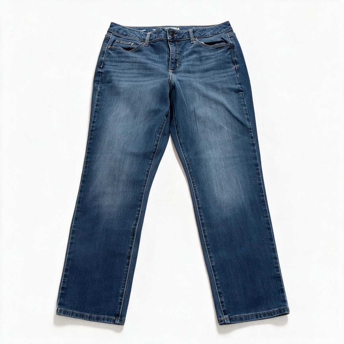 Sonoma Womens 14R Medium Wash Straight Leg Jeans Casual