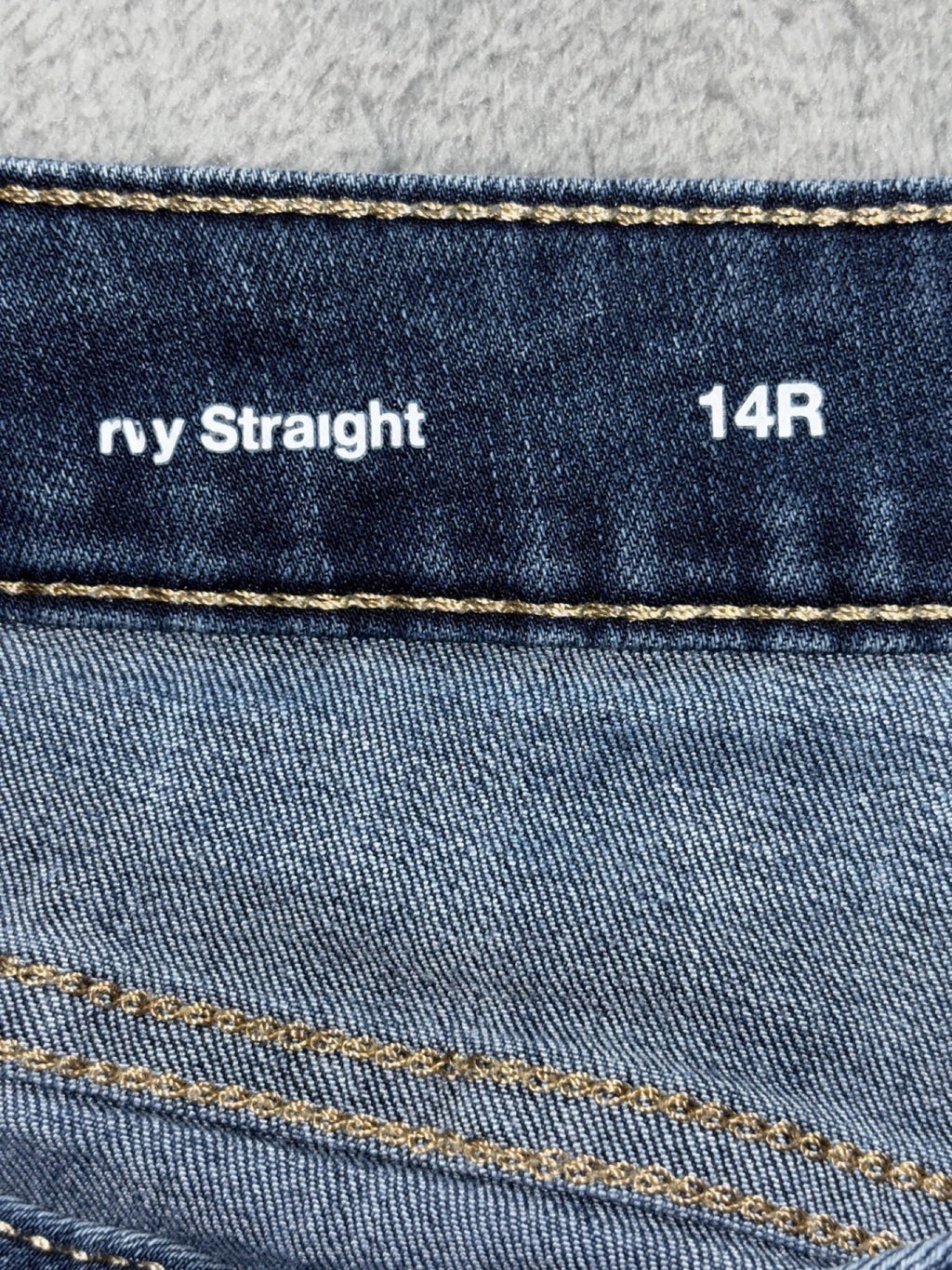 Sonoma Womens 14R Medium Wash Straight Leg Jeans Casual