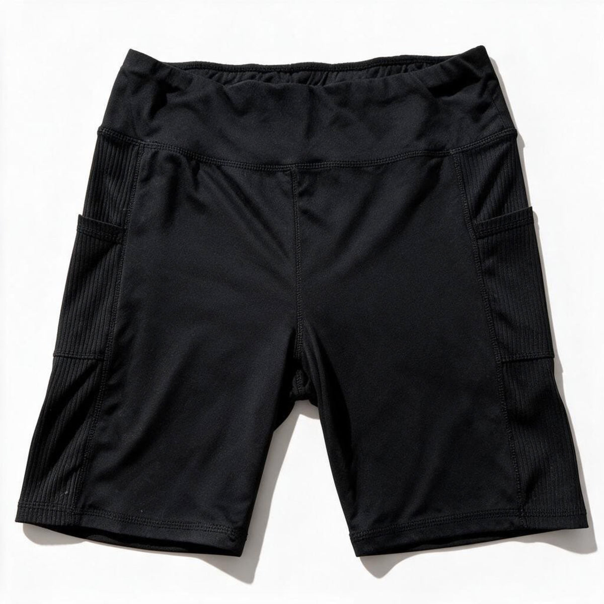 No Comment Womens XL Black Bike Shorts Pockets Casual Athleisure