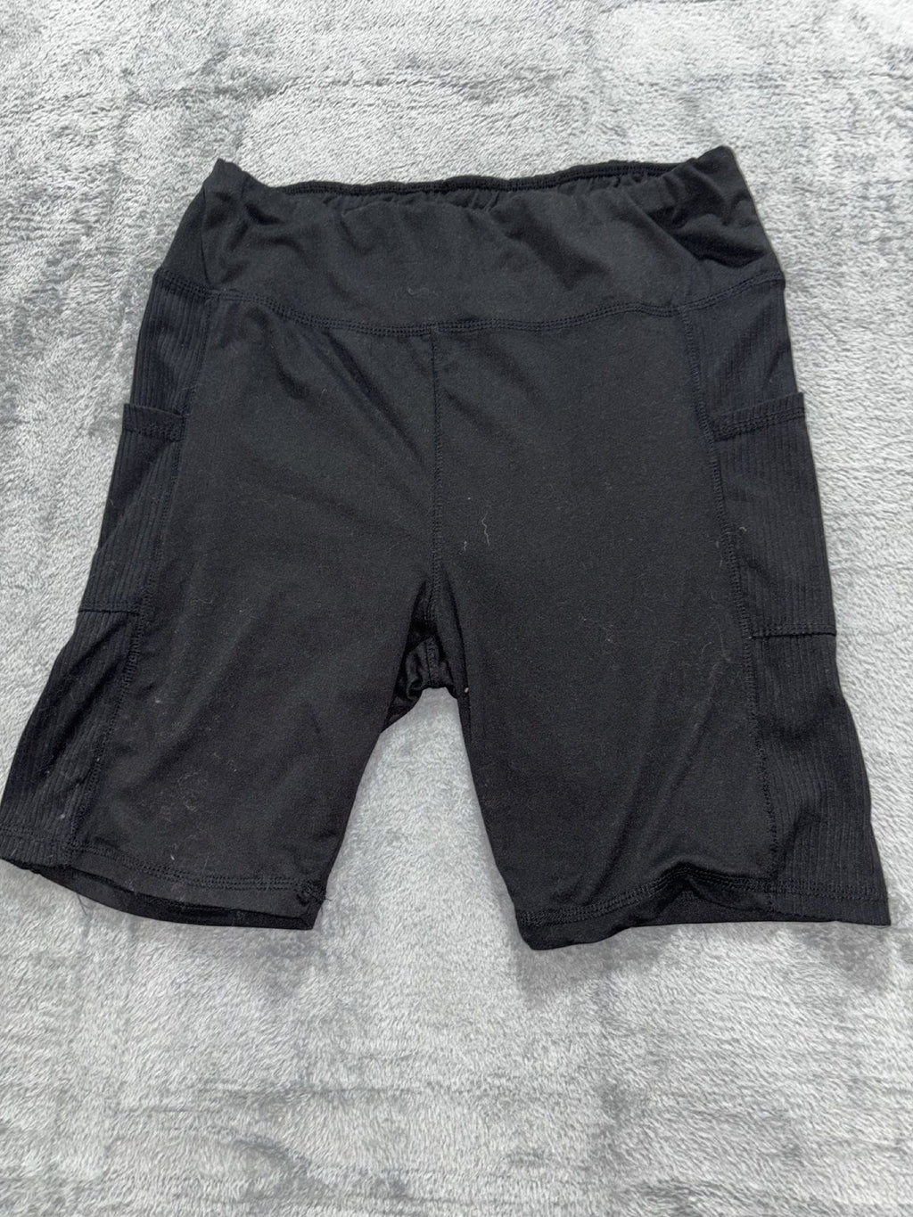 No Comment Womens XL Black Bike Shorts Pockets Casual Athleisure
