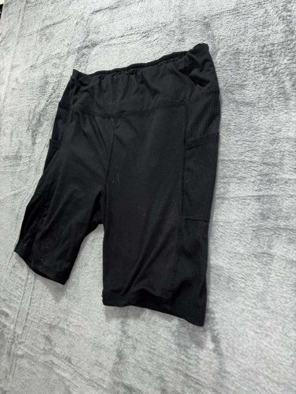 No Comment Womens XL Black Bike Shorts Pockets Casual Athleisure