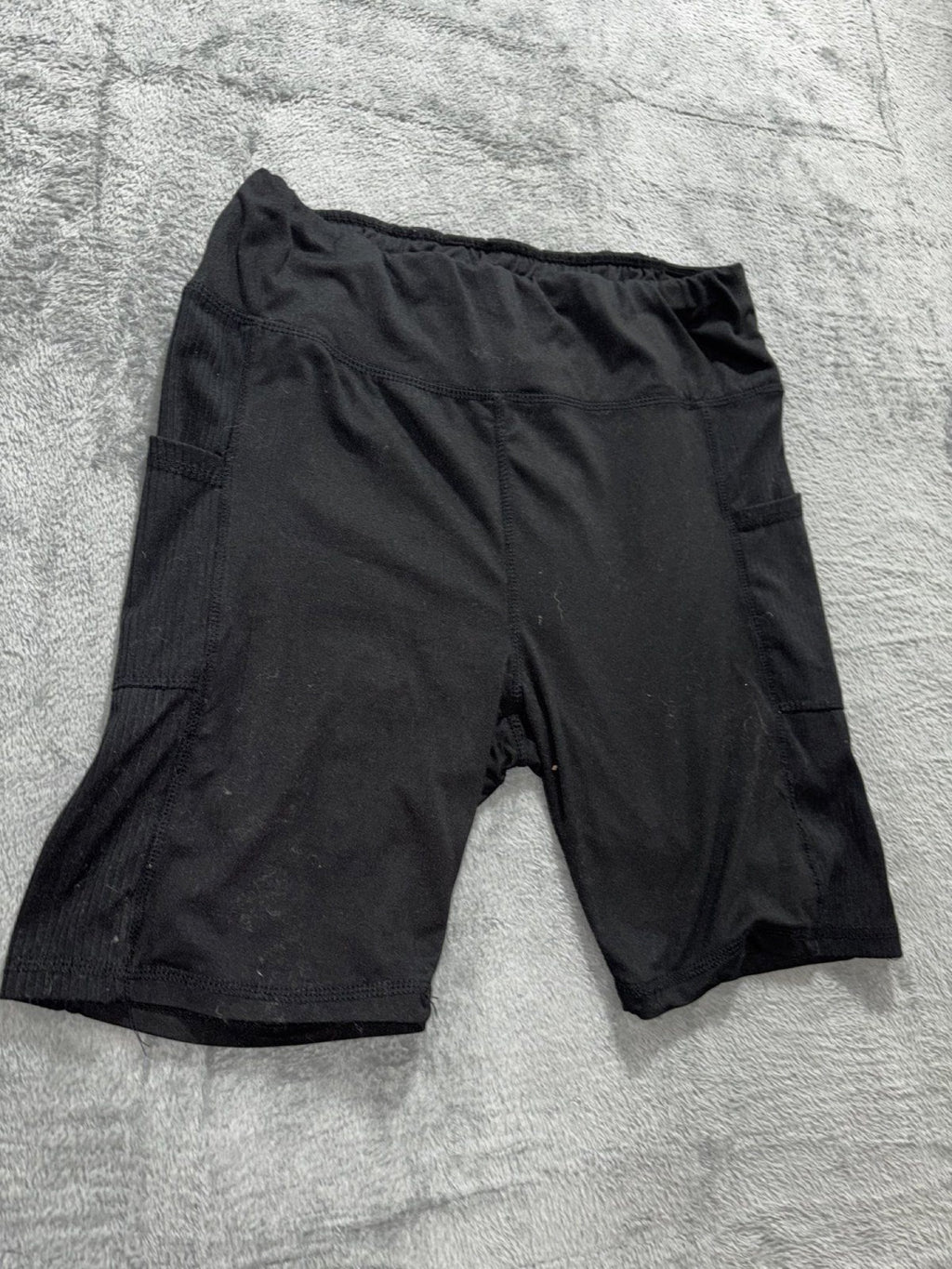 No Comment Womens XL Black Bike Shorts Pockets Casual Athleisure