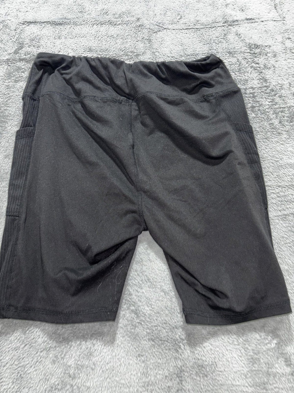 No Comment Womens XL Black Bike Shorts Pockets Casual Athleisure