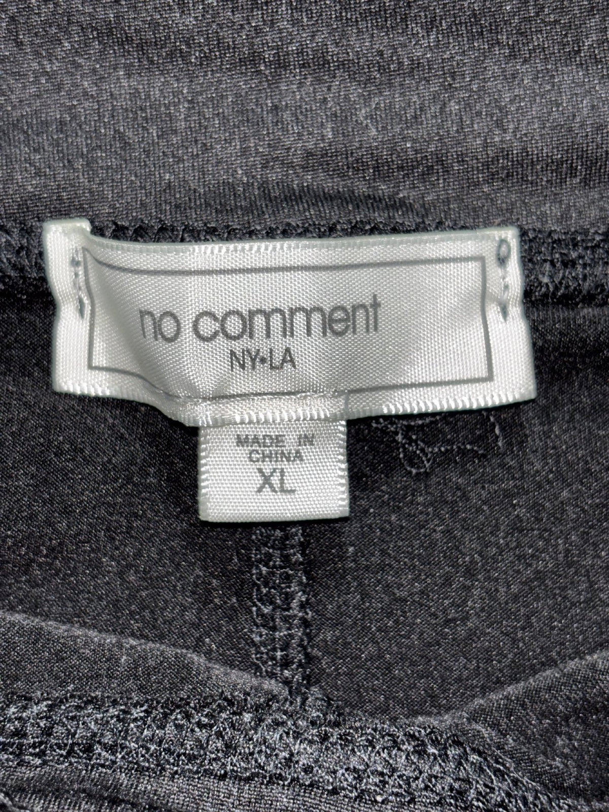 No Comment Womens XL Black Bike Shorts Pockets Casual Athleisure