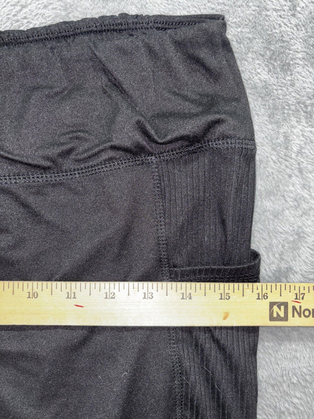 No Comment Womens XL Black Bike Shorts Pockets Casual Athleisure